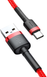 Кабель Baseus Cafule Cable USB For Type-C 2 А 3 м Red/Red (CATKLF-U09) - зображення 4