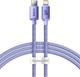 Kabel Baseus Crystal Shine Series Fast Charging Data Cable Type-C to iP 20 W 2 m Purple (CAJY000305) - obraz 1