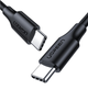 Кабель Ugreen US286 USB Type-C to USB Type-C 60 Вт Cable Nickel Plating 3 А 3 м Black (6957303867882) - зображення 1