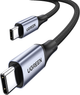 Kabel Ugreen US535 USB Type-C to USB Type-C PD 1 m Dark gray (6941876213115) - obraz 3