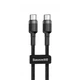 Кабель Baseus Cafule Type-C to Type-C PD 2.0 60W (1m) gray/black - изображение 1