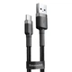Кабель Baseus Cafule Type-C 2A (2m) gray/black CATKLF-CG1 - зображення 1