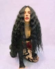 Парик на сетке Lace Wig Богемия тон 1B длинный черный мягкий, 100 см, термостойкое волокно - изображение 2