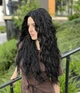 Парик на сетке Lace Wig Bess-1B длинный черный, 75 см, термостойкое волокно - изображение 2