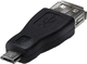 Adapter Akyga USB Type-A - micro-USB F/M Black (5901720130396) - obraz 1