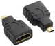 Адаптер Techly HDMI - micro HDMI Type D Black (8057685305144) - зображення 1