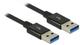 Kabel Delock USB Type-A - USB Type-A M/M 0.5 m Black (4043619839810) - obraz 1