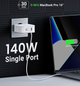 Ładowarka sieciowa Ugreen CD289 GaN Fast Charger 140W with Cable White (6941876213399) - obraz 5