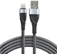 Kabel Everactive USB Type-A - Lightning M/M 1 m Gray (5903205772220) - obraz 1