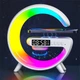 Настільна лампа нічник Light Sound Machine з бездротовою зарядкою 15W та Bluetooth-колонкою G63 White - зображення 2