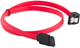 Kabel kątowy Lanberg SATA III F/F 0.3 m Red (5901969419436) - obraz 3