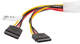 Kabel zasilający Lanberg Molex - 2 x SATA M/F 0.15 m Multicolor (5901969413229) - obraz 2