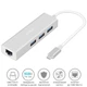 Розгалужувач, USB-C хаб з інтернет-підключенням MH05 | Концентратор 4-1: 3 x USB 3.0 + Ethernet RJ45 - зображення 4