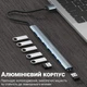 Портативний USB-A HUB / концентратор Digital Lion UH04, хаб 7в1: 6 x USB 2.0, 1 x USB 3.0, Silver - зображення 7