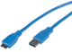 Кабель Maclean USB Type-A 3.0 - micro-USB 3.0 3 м Blue (5902211101444) - зображення 1