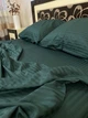 Постельное белье Страйп сатин Soft двуспальное 180х220 см изумрудный - изображение 3