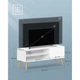 Тумба под телевизор 40 × 120 × 49 см белый - изображение 2