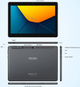 Планшет 10.1" Toscido T28 4/64Gb 4G 2-SIM 8 ядер Android 12 5000 mAh Серый Factory Recertified - изображение 2