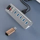 USB хаб Acasis 5U-SACR 9 в 1 алюминиевый hub картридер аудио звуковая карта - изображение 7