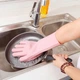 Силиконовые перчатки Magic Silicone Gloves Pink для быта - изображение 2