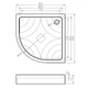 Поддон для душевой кабины KOLLER POOL Grace 90x90x17см полукруглый акриловый без сифона белый GRACE90R - изображение 2