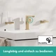 Cмеситель для умывальника однорычажный HANSGROHE Tecturis E CoolStart EcoSmart+ бронзовый латунь с донным клапаном 73040140 - изображение 7