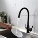 Змішувач для кухні із краном для фільтрованої води FRAP чорний латунь F4396-6 - зображення 8