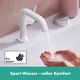 Cмеситель для умывальника однорычажный HANSGROHE Tecturis S EcoSmart+ белый латунь с донным клапаном 73320700 - изображение 3