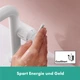 Cмеситель для умывальника однорычажный HANSGROHE Tecturis S CoolStart EcoSmart+ белый латунь с донным клапаном 73340700 - изображение 5
