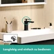 Cмеситель для умывальника с джойстиком HANSGROHE Tecturis E CoolStart EcoSmart+ черный латунь с донным клапаном 73014670 - изображение 5