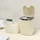 Відро для сміття 2 л з кришкою пластикове бежеве MVM BIN-06 2L BEIGE - зображення 7