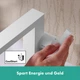 Cмеситель для умывальника однорычажный HANSGROHE Tecturis E CoolStart EcoSmart+ белый латунь с донным клапаном 73040700 - изображение 5
