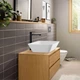 Cмеситель для умывальника с высоким изливом HANSGROHE Rebris E EcoSmart+ черный латунь с донным клапаном 72591670 - изображение 5