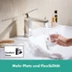 Cмеситель для умывальника с джойстиком HANSGROHE Tecturis E EcoSmart+ хром латунь с донным клапаном 73014000 - изображение 6