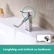 Cмеситель для умывальника с джойстиком HANSGROHE Tecturis E EcoSmart+ хром латунь с донным клапаном 73014000 - изображение 7