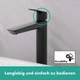 Cмеситель для умывальника с высоким изливом HANSGROHE Logis черный латунь 71258670 - изображение 6
