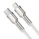Кабель BASEUS Type-C to Lightning Cafule Series Metal Data Cable |1M, 20W, PD| (CATLJK-A05) белый - изображение 2