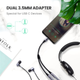 Кабель Ugreen AV144 USB Type-C Male to 3.5 мм 2 Female Audio Cable 25 см Silver (6957303837328) - зображення 2