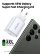 Мережевий зарядний пристрій Ugreen Nexode 45 W 2xUSB Type-C PD3.0 QC4.0 Charger Space White (CD294) - зображення 9