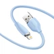 Кабель зарядный Baseus USB - Lightning Jelly 2.4A 2 м Blue (CAGD000103) - изображение 2