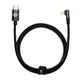 Кабель зарядный Lightning Baseus Type-C to Lightning MVP угловой 20W 1 м Black (CAVP000201) - изображение 1
