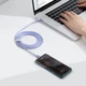 Кабель зарядний Baseus USB Type-C to Type-C USB C Crystal Shine Series 100 Вт 2 м Purple (CAJY000705) - зображення 9