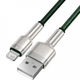 Кабель зарядный Baseus USB - Lightning Cafule Series 2.4 A 2 м Green (CALJK-B06) - изображение 3