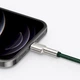 Кабель зарядный Baseus USB - Lightning Cafule Series 2.4 A 2 м Green (CALJK-B06) - изображение 5