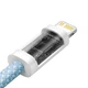 Кабель зарядний Baseus Dynamic Series USB-C to Lightning 1 m Blue (CALD000003) - зображення 4