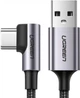 Кабель зарядный Ugreen USB Type A - USB Type C с прямым углом 3A 3 м Black (US284) - изображение 3