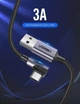 Кабель зарядный Ugreen USB Type A - USB Type C с прямым углом 3A 3 м Black (US284) - изображение 4