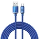 Кабель зарядний Baseus USB Type A — USB Type C Crystal Shine Series 100 Вт 2 м Blue (CAJY000503) - зображення 1