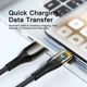 Кабель зарядний Essager USB-A to Type-C Interstellar Transparent Design 7A 1 м Black (EXCT-XJ01-P) - зображення 4