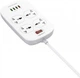 Сетевой фильтр-удлинитель LDNIO 4 розетки 2500W 4 USB QC 3.0 3.4 A 2 м White (SC4407Q) - изображение 4